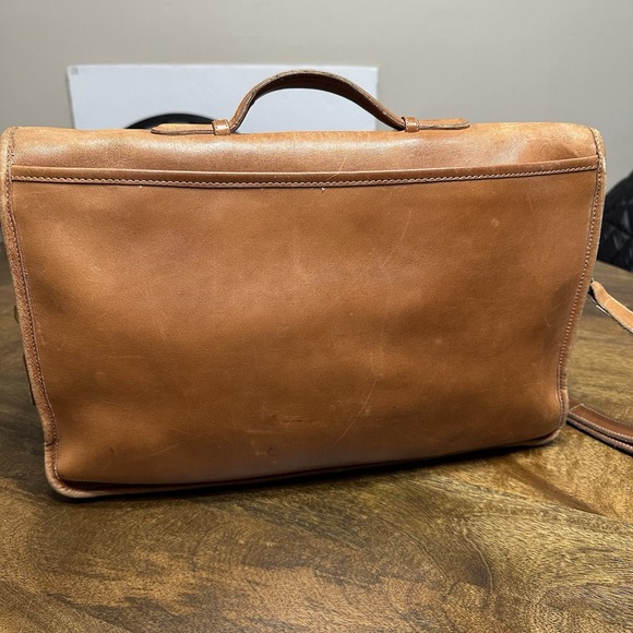 Vintage Coach Brown‎ Leather Briefcase 040-0104 Messenger Bag - Picture 7 of 16